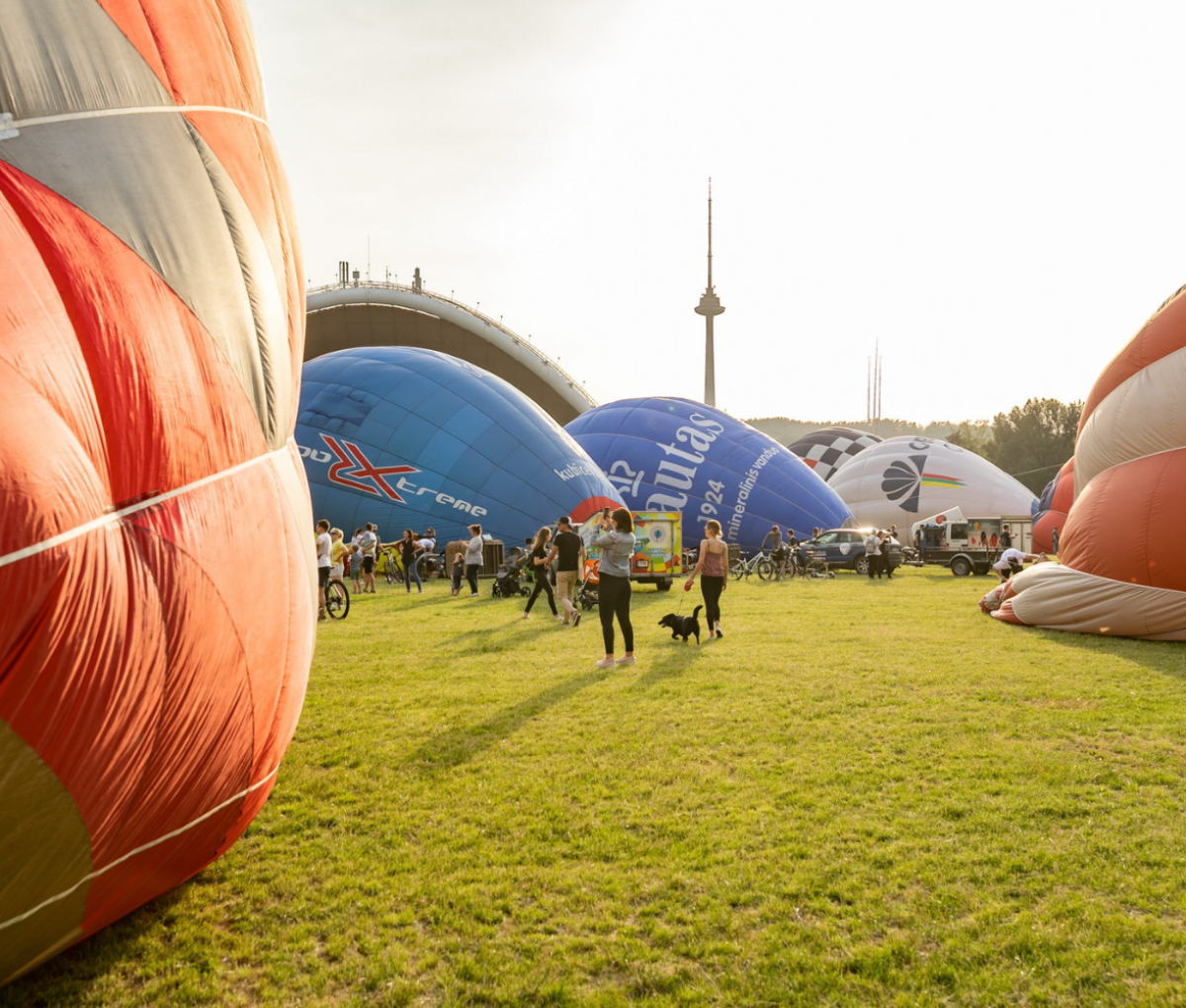 Hot air balloons in Vilnius, Lithuania