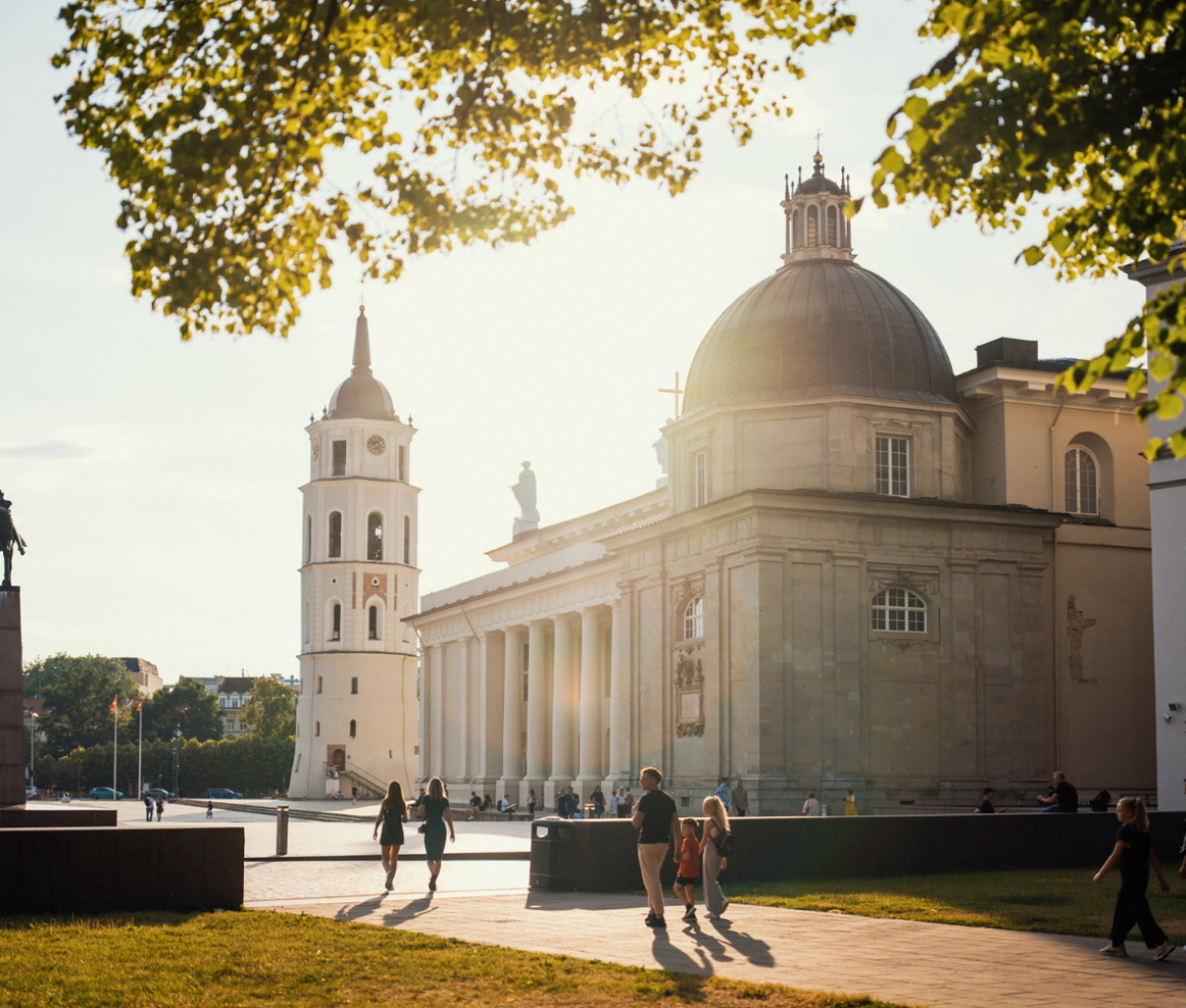 Daytime during summer in Vilnius, Lithuania