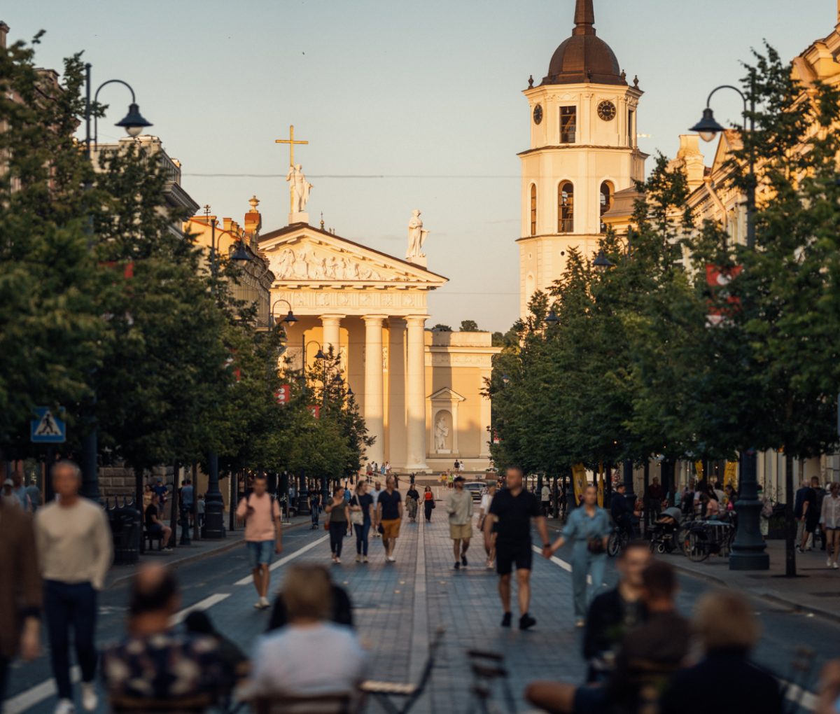 Daytime during summer in Vilnius, Lithuania