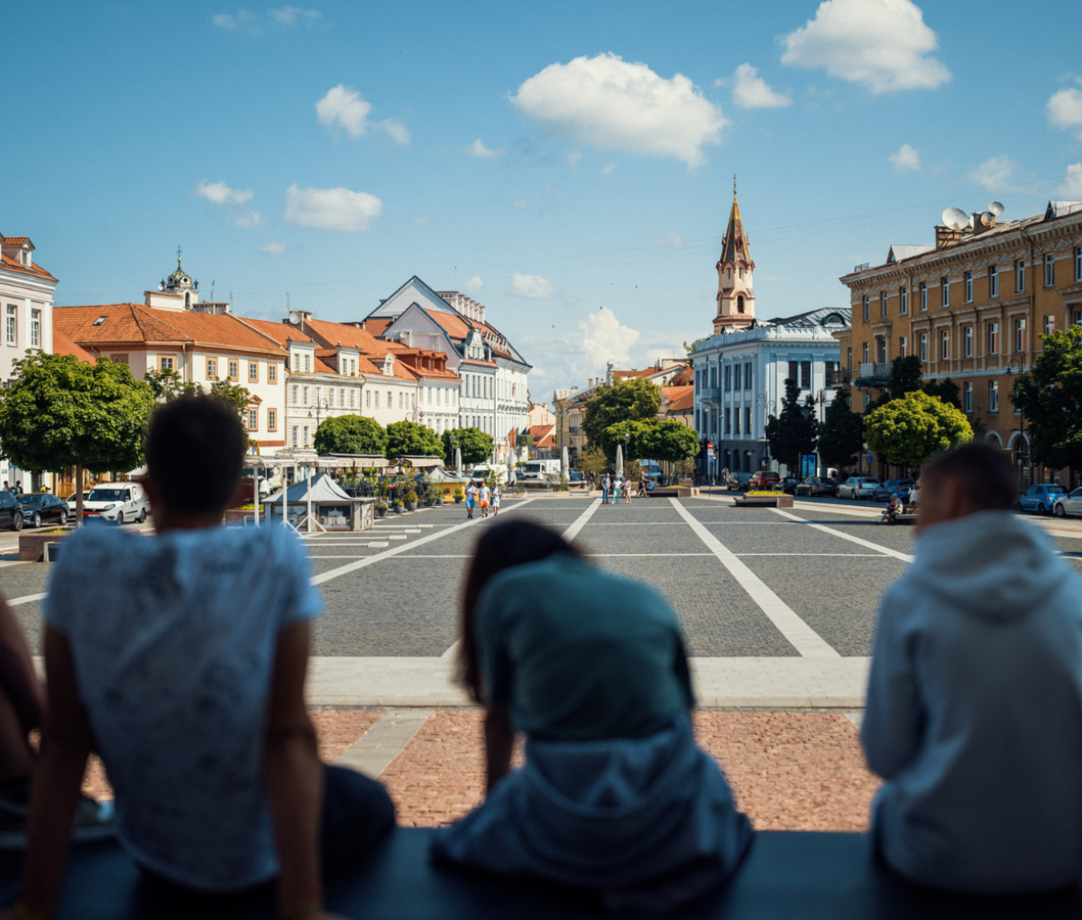 Daytime during summer in Vilnius, Lithuania